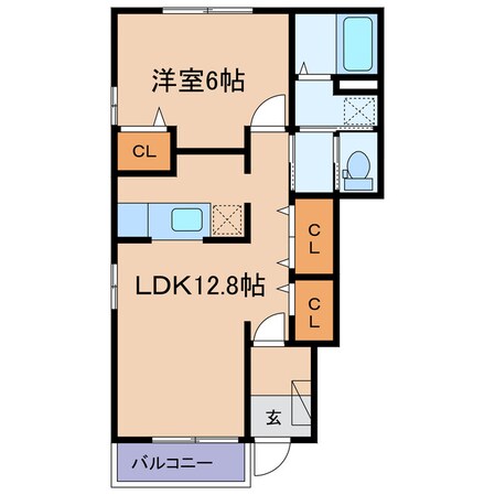 ミルトC・Dの物件間取画像